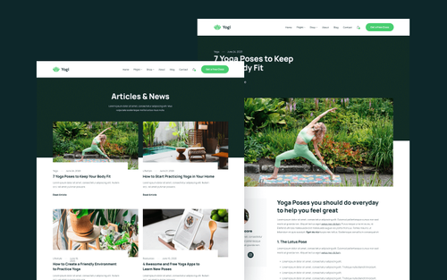 Yogi Wellness Html5 Responsive Website Template